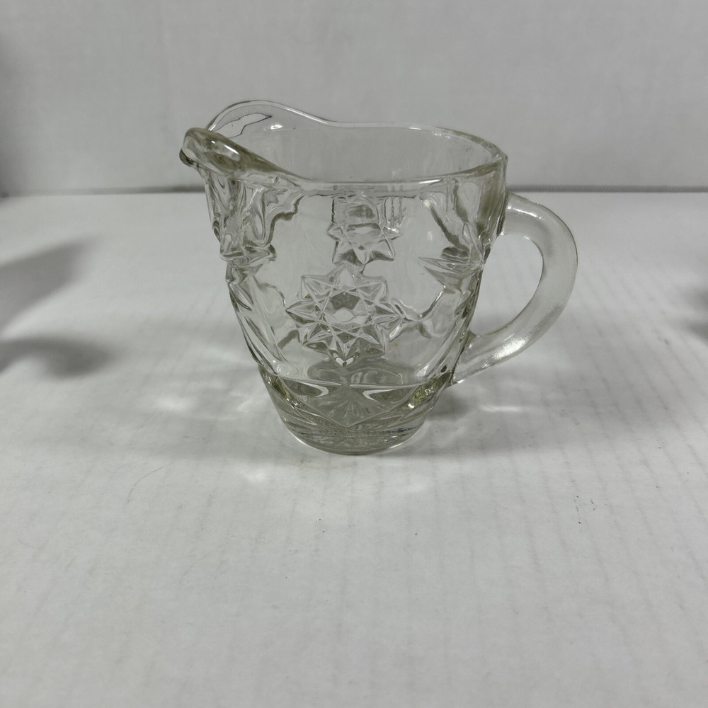Anchor Hocking Glass Co David‎ Star Clear Creamer